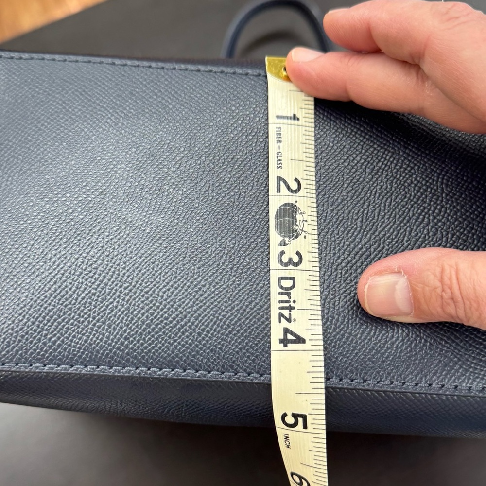 Michael Kors Dark Blue Tote with Gold Accents - Picture 5 of 6